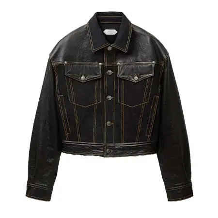 ヴェルサーチェ(VERSACE) アパレル(洋服) デニム ＆ レザー ブルゾン 1025441-1A18406_2DC90