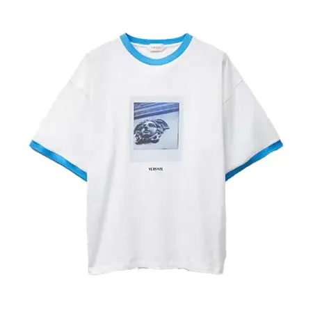 ヴェルサーチェ(VERSACE) アパレル(洋服) プリント コットンジャージー Tシャツ 1026093-1A18733_1W000