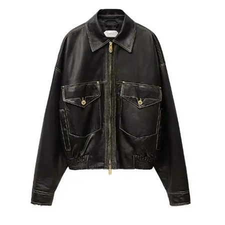 ヴェルサーチェ(VERSACE) アパレル(洋服) ナッパレザー ブルゾン 1025778-1A18381_1B000