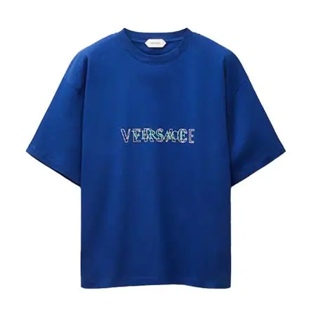 ヴェルサーチェ(VERSACE) アパレル(洋服) 刺繍入り コットンジャージー Tシャツ 1025946-1A18391_1UO40
