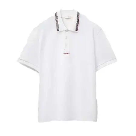 ヴェルサーチェ(VERSACE) アパレル(洋服) 刺繍入り コットン ピケ ポロシャツ 1026007-1A18688_1W000