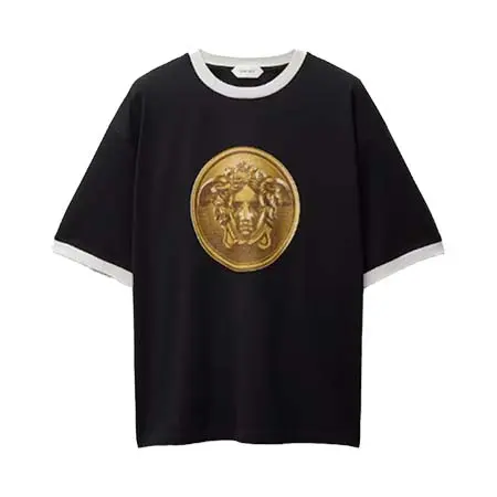 ヴェルサーチェ(VERSACE) アパレル(洋服) プリント コットンジャージー Tシャツ 1026093-1A18735_1B000