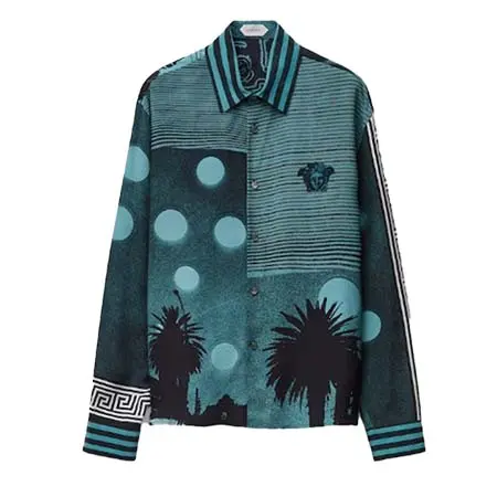 ヴェルサーチェ(VERSACE) アパレル(洋服) プリント シルク クレープデシン レギュラー シャツ 1024520-1A18725_5GE50