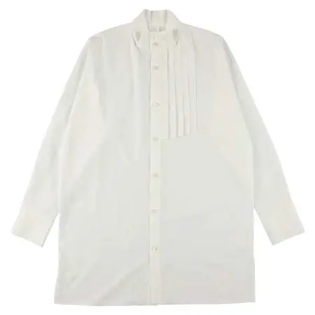 ニンジャトーキョー(NINJA TOKYO) Pleated Collar White Shirt