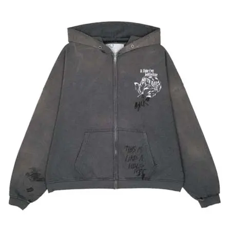 パリーハリウッド(PALY HOLLYWOOD) CARRYING THE MESSAGE ZIP HOODIE