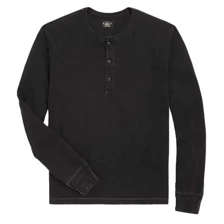 RRL(ダブルアールエル) インディゴ ジャージー ヘンリー シャツ 659132