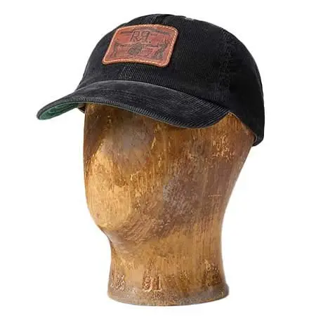 RRL(ダブルアールエル) レザーパッチ コーデュロイ トラッカー キャップ 100087023