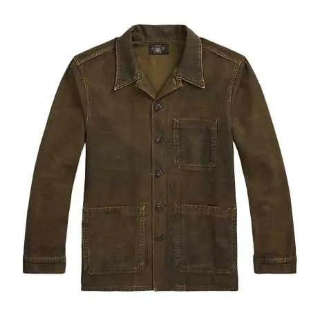 RRL(ダブルアールエル) リバースサティーン オーバーシャツ 100056595