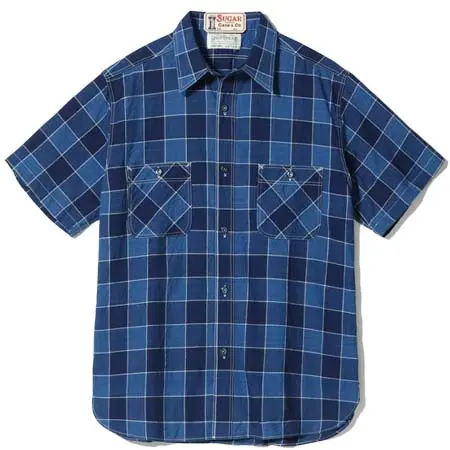 東洋エンタープライズ(トウヨウエンタープライズ) SUGAR CANE(シュガーケーン) Lot No. SC39733 / FICTION ROMANCE 5oz. INDIGO CHECK WORK SHIRT