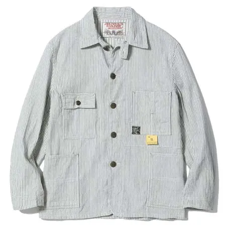 東洋エンタープライズ(トウヨウエンタープライズ) SUGAR CANE(シュガーケーン) Lot No. SC15899 / FICTION ROMANCE 8oz. INDIGO STRIPE WORK COAT