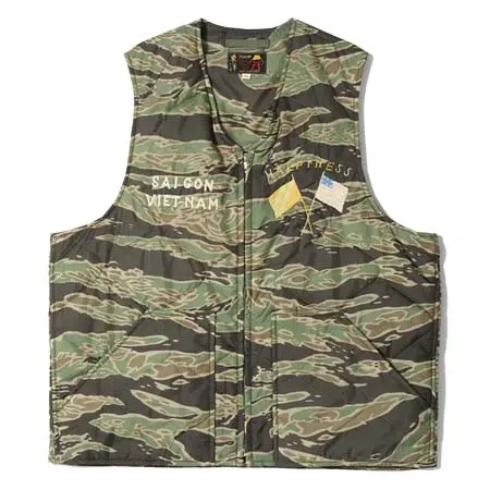 東洋エンタープライズ(トウヨウエンタープライズ) TAILOR TOYO Lot No. TT15718 / Early 1960s Style Vietnam Liner Vest “VIET-NAM TIGER”
