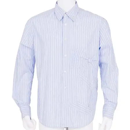 ヴィヴィアーノ(VIVIANO) Ribbon Detail Stripe Shirt