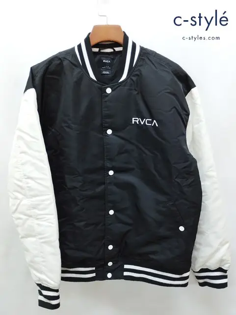 RVCA ルーカ スタジアムジャンパー L ブラック 中綿 ナイロン スタジャン AJ042-758
