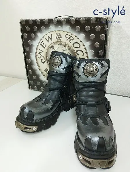 NEWROCK ニューロック ブーツ 40 ブラック系 Ankle Boot Black Reactor With Laces