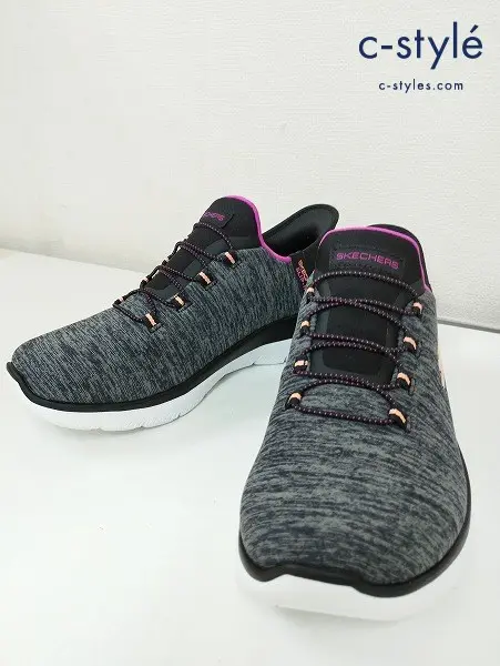 SKECHERS スケッチャーズ スニーカー 24cm グレー系 ウォーキングシューズ 149937W レディース