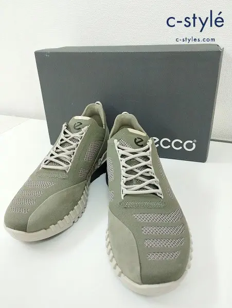 ecco エコー スニーカー 25.5cm カーキ系 ZIPFLEX M 80378452560