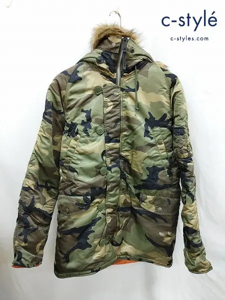 ALPHA INDUSTRIES×XLARGE フライトジャケット L カーキ 迷彩 N-3B 20094-9420