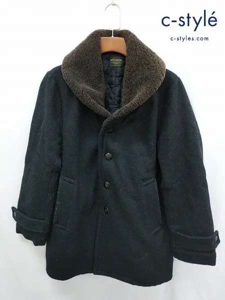 GLAD HAND グラッドハンド ドンキーコート M ブラック 日本製 天然毛皮 ムートン BYGH-16-AW-05
