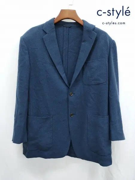 HERNO ヘルノ ジャケット 50 ネイビー系 カシミヤ100% イタリア製
