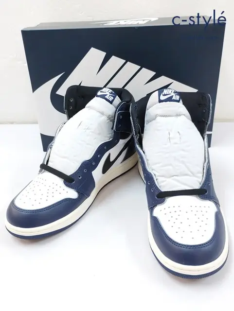 NIKE ナイキ スニーカー 28cm ネイビー×ホワイト AIR JORDAN 1 RETRO HIGH OG DZ5485-401