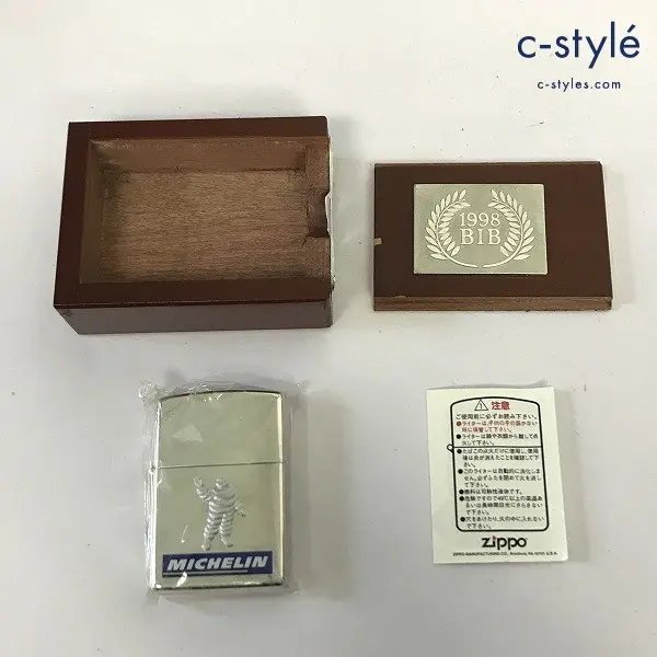 ZIPPO ジッポー オイルライター MICHELIN ビバンダム シルバー ’98 ミシュランマン メタル貼り