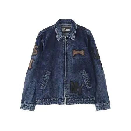 AVIREX (アヴィレックス)  LEATHER PATCH DENIM JACKET 7835252015