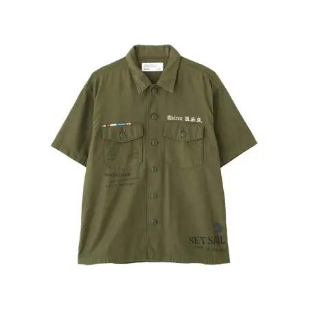 AVIREX (アヴィレックス)  AGED-LOOK S/S UTILITY SHIRT 7836123001