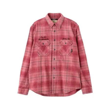 AVIREX (アヴィレックス)  BLEACH WASHED NEP CHECK SHIRT ”YELLOW STONE” 7835220016