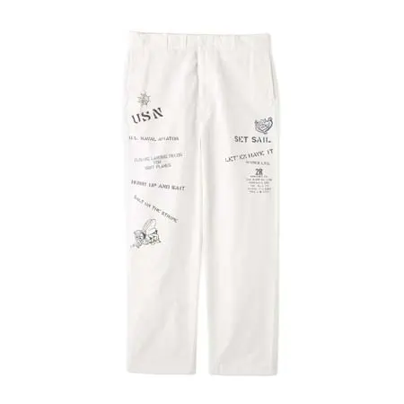 AVIREX (アヴィレックス)  AGED LOOK STENCIL CHINO PANTS 7836110012