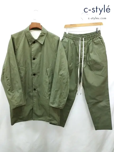 ANEI アーネイ コート パンツ 2 3 カーキ 日本製 リバーシブル セットアップ