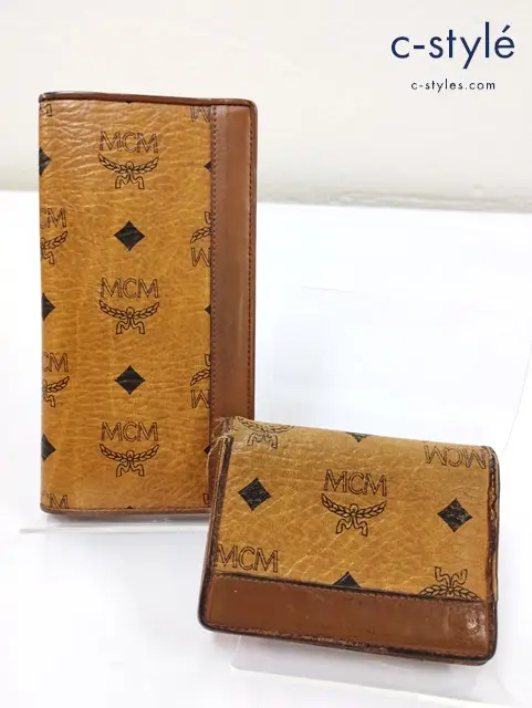 MCM エムシーエム 長財布 カードケース 茶系 ヴィセトス 計2点
