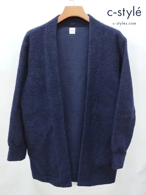 Ron Herman ロンハーマン カーディガン M ネイビー系 日本製 パイル地 WOOL PILE CARDIGAN 3020900219
