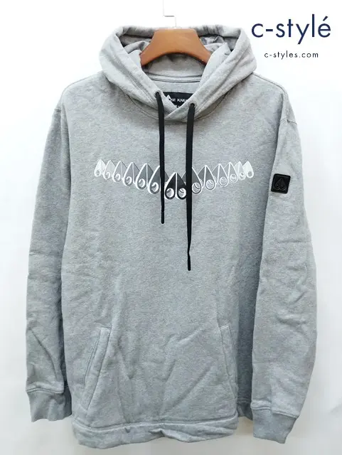 MOOSE KNUCKLES ムースナックルズ パーカー XL グレー系 コットン100% プリント
