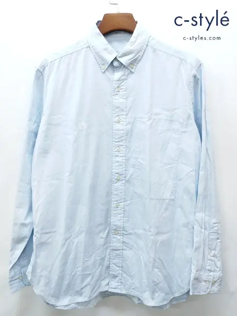 MOUNTAIN RESEARCH マウンテンリサーチ 長袖シャツ L ブルー系 日本製 MESSENGER SHIRT MTR-3457