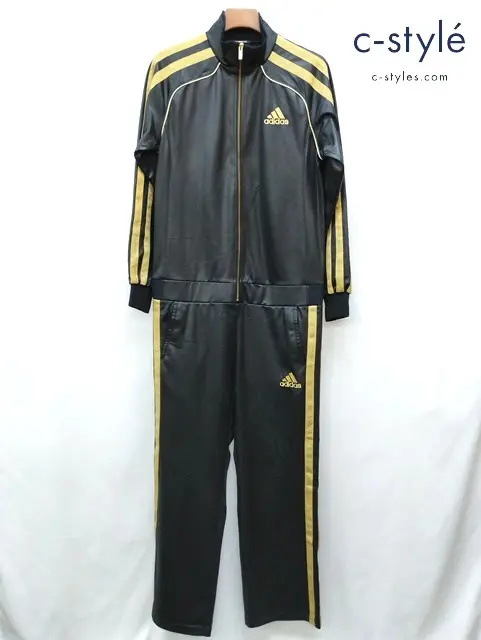 adidas アディダス オールインワン L ブラック ジャージ つなぎ CLIMALITE クライマライト W58313