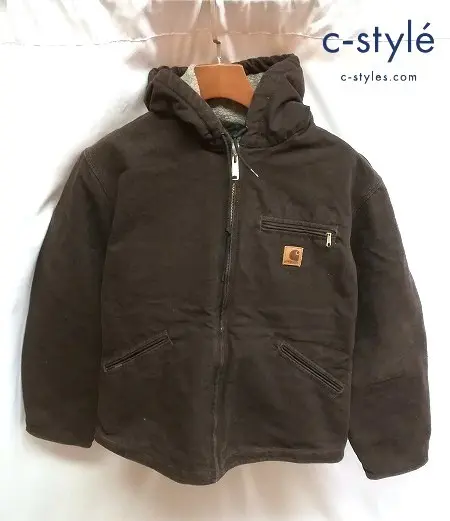 carhartt カーハート フーディジャケット L ダークブラウン系 コットン100% ボア Duck Sierra Jacket J141