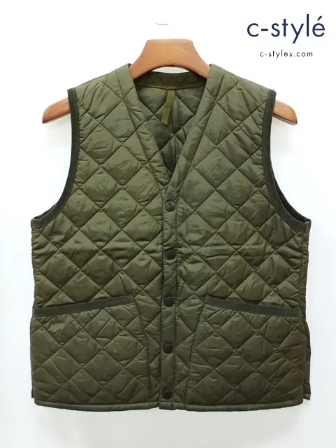 Barbour バブアー キルティングベスト 36 カーキ 170221