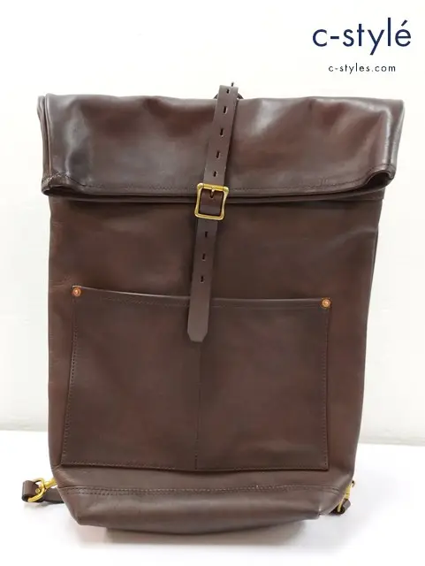 vasco ヴァスコ リュックサック ブラウン LEATHER ROLL TOP RUCKSACK バックパック