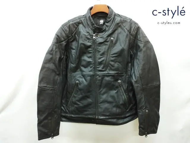 G-STAR RAW ジースターロゥ レザージャケット XL ブラック RIDER LEATHER JACKET D20078-C851-6484