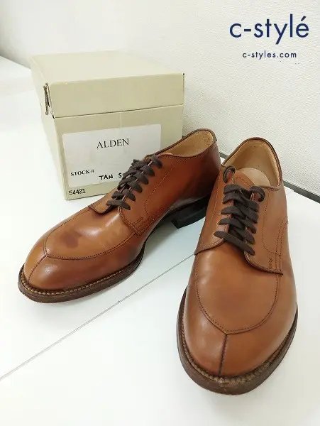 ALDEN オールデン Vチップシューズ 6・1/2 ブラウン系 レザー 8D タン モディファイドラスト 54421