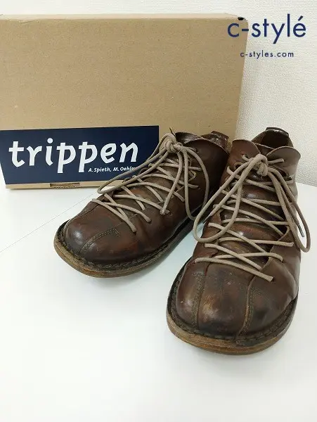 trippen トリッペン レザーシューズ 37 ブラウン系 TYLER-WAX201 レディース