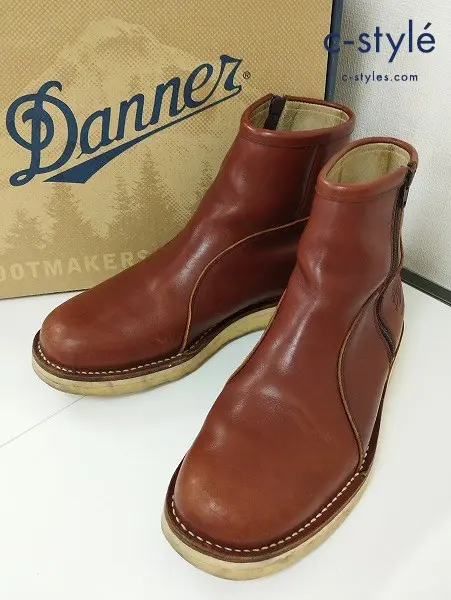 Danner ダナー ワークブーツ 8 ブラウン系 サイドジップ レザー WORKFORCE ワークフォース D-4107