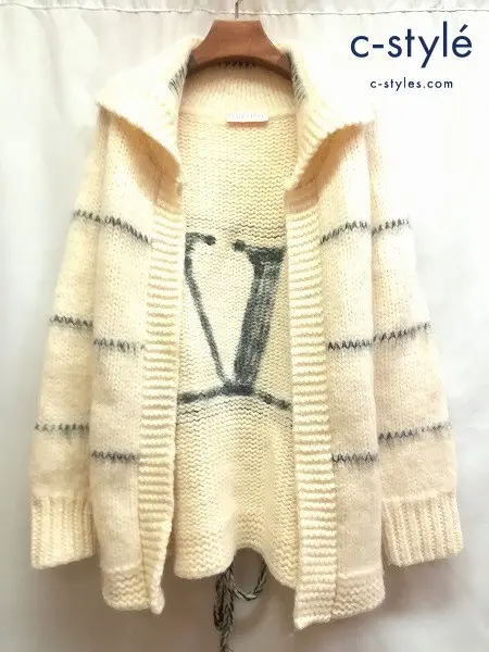 VALENTINO ヴァレンティノ カーディガン 165/80A クリーム系 1B3KC37C7E0 イタリア製