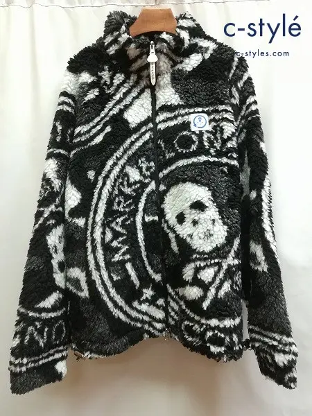 MARK&LONA マーク&ロナ ボアブルゾン 50 ブラック Massive Boa Fleece Jacket MLM-3C-AD04