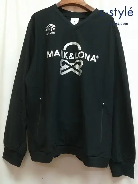 MARK&LONA マーク&ロナ スニードジャック 50 ブラック Vortex V-Neck Athletic Jacket MLM-5A-AC02
