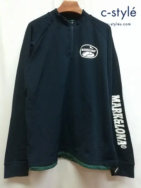 MARK&LONA マーク&ロナ ウォームモックネックTシャツ 50 ネイビー Sonic fleece 1/2 Zip Top MLM-3D-AC08