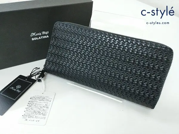 MEN’S BIGI メンズビギ 長財布 ブラック レザー