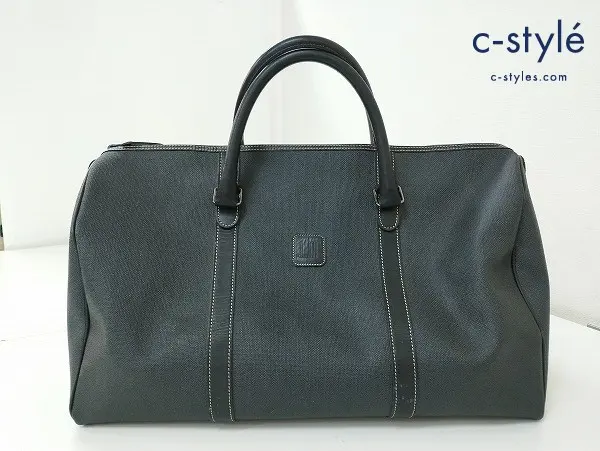 dunhill ダンヒル ボストンバッグ グレー系 レザー