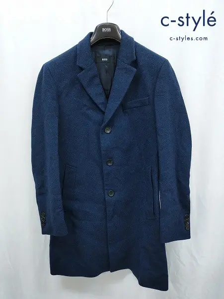 HUGO BOSS ヒューゴボス チェスターコート 48 ネイビー 10192381