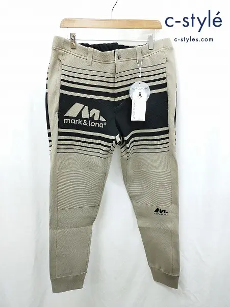 MARK&LONA マーク&ロナ パンツ 50 ベージュ系 M-Structure Hybrid Knit Pants MLM-5A-AT02
